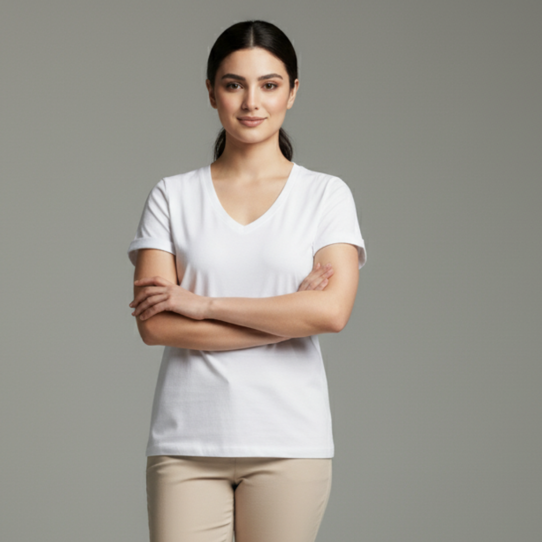 Women's 3-Pack Casual V-Neck T-Shirts | Soft, Comfy & Trendy | UAE Exclusive Offer